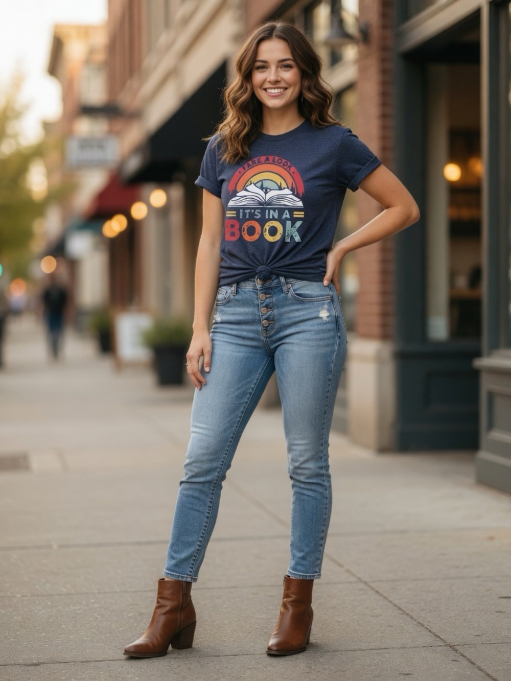 Women's Rainbow Book Lover T-Shirt